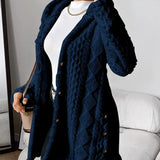 Muriel | Veste douce mi-longue à capuche