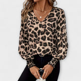 Sara - Blouse élégante avec motif léopard