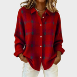 Danielle | Cardigan à carreaux mauve