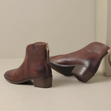 Camila - Bottines de luxe à talon bas
