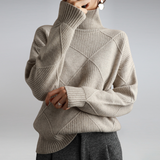 Monique | Col roulé en tricot torsadé Pull