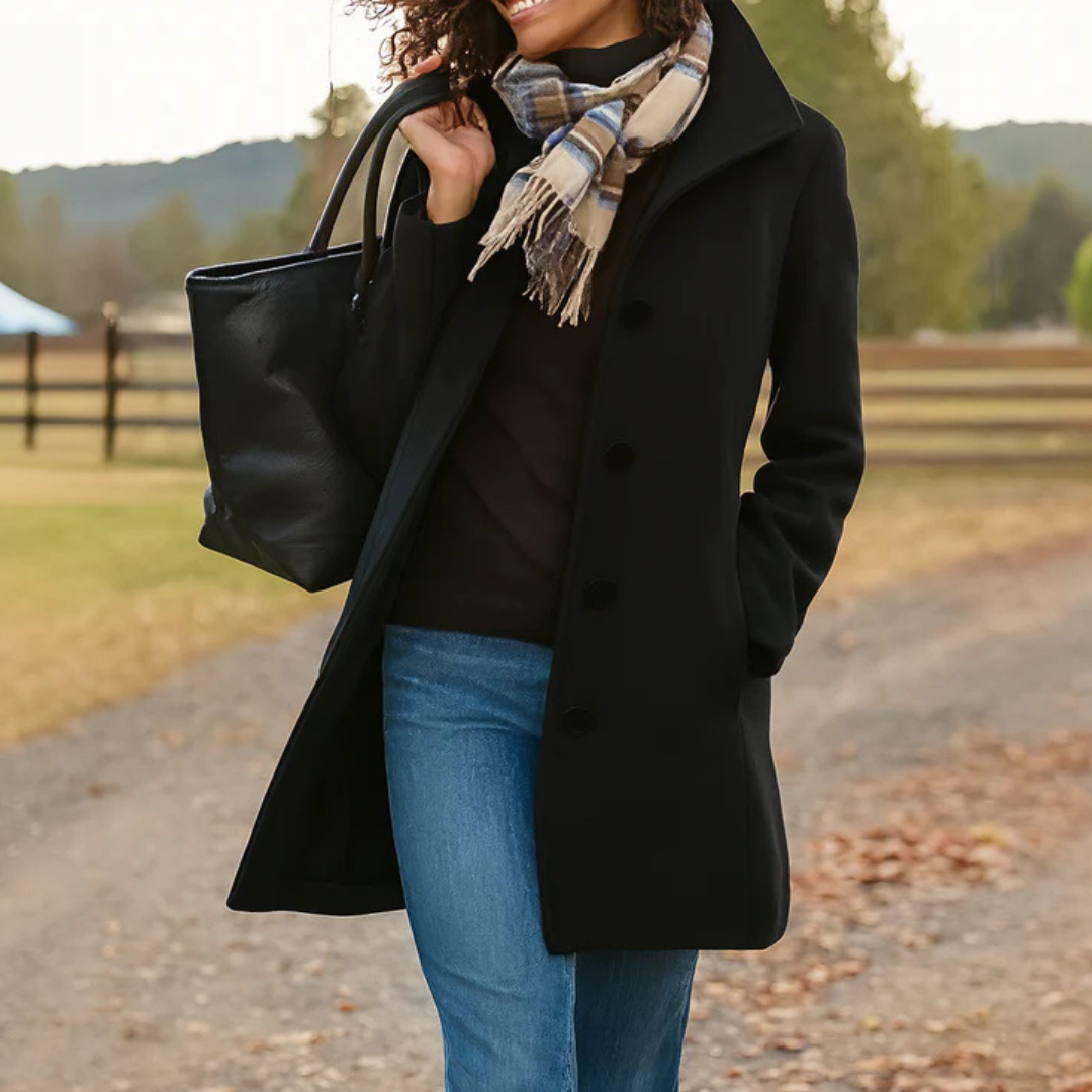 Régine | Manteau d'hiver classique avec patte de boutonnage