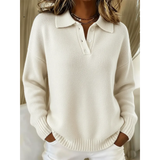 Sabine | Pull col polo en maille douce