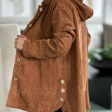 Cordia | Veste en velours côtelé confortable avec capuche