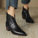 Camila - Bottines de luxe à talon bas