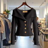 Élisabeth | Cardigan côtelé à col châle