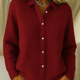 Nathalie | Cardigan en maille waffle texturée