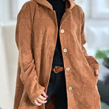 Cordia | Veste en velours côtelé confortable avec capuche