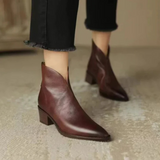 Camila - Bottines de luxe à talon bas