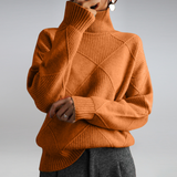 Monique | Col roulé en tricot torsadé Pull