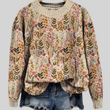 Sabine | Pull en Tricot à Motif Floral