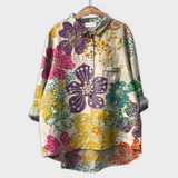 Magdalena - Blouse pour femmes faite à la main avec un design floral