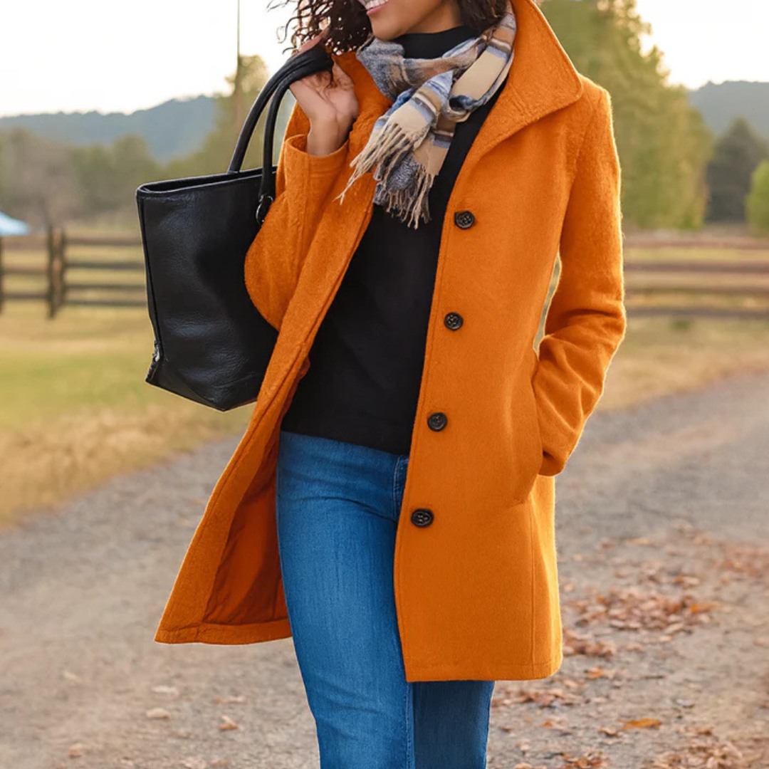 Régine | Manteau d'hiver classique avec patte de boutonnage