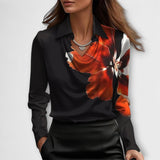 Meli - Blouse brillante avec col froncé