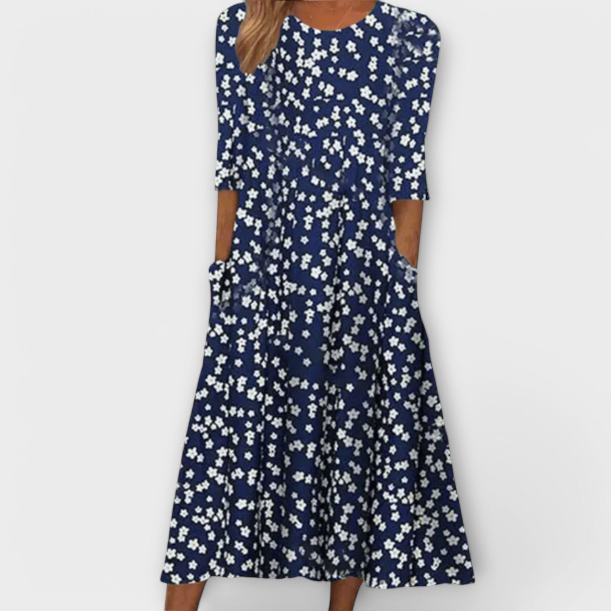Paula - Robe fleurie élégante en tissu premium