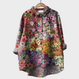 Magdalena - Blouse pour femmes faite à la main avec un design floral