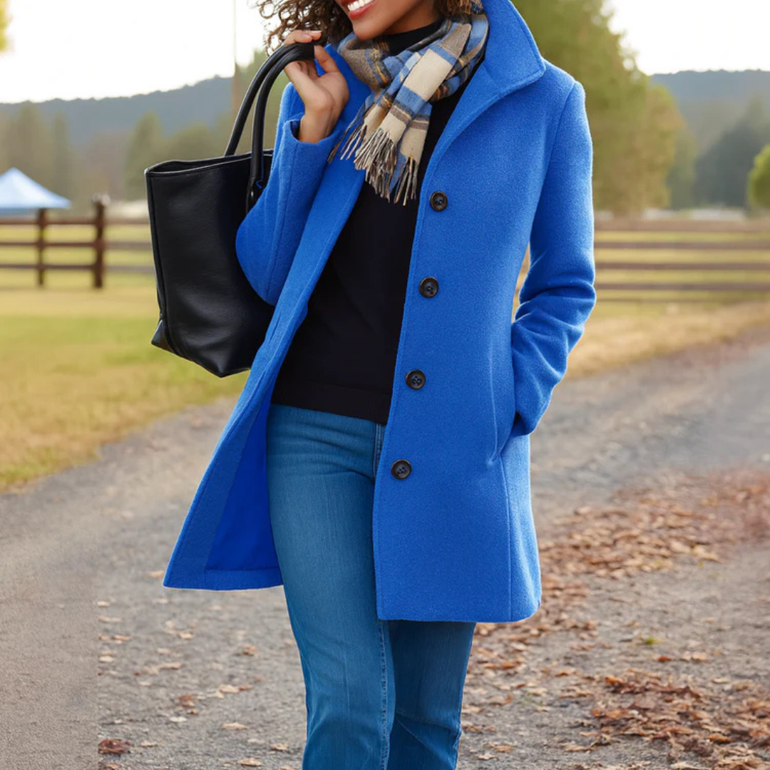Régine | Manteau d'hiver classique avec patte de boutonnage