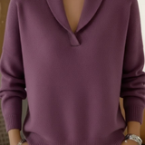 Isabelle | Pull col châle en maille