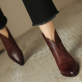 Camila - Bottines de luxe à talon bas