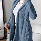Muriel | Veste douce mi-longue à capuche