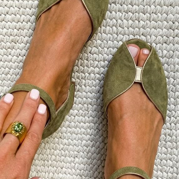 Olivia | Sandales élégantes vert sauge