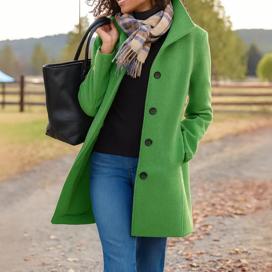 Evelyn | Manteau d'hiver classique avec patte de boutonnage