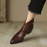 Camila - Bottines de luxe à talon bas