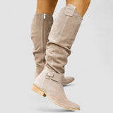 Nadine | Bottes hautes western à talon bas