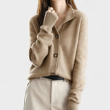 Fabienne | Cardigan à boutons camel