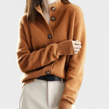 Fabienne | Cardigan à boutons camel