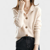 Fabienne | Cardigan à boutons camel