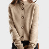 Fabienne | Cardigan à boutons camel