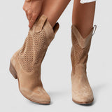 Corinne | Bottes Western Perforées Blanches