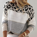 Isabelle | Motif léopard à blocs de couleur Pull