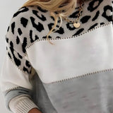 Isabelle | Motif léopard à blocs de couleur Pull