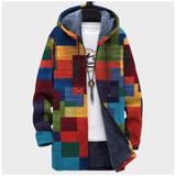 Corinne | Manteau à capuche imprimé art pour Femme