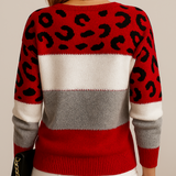 Isabelle | Motif léopard à blocs de couleur Pull