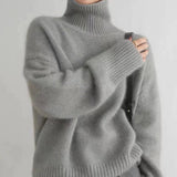 Hélène | Pull à col roulé en tricot torsadé