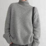 Hélène | Pull à col roulé en tricot torsadé