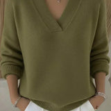 Chantal | Pull en maille col en V