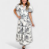 Eliza - Robe Maxi Toile Intemporelle