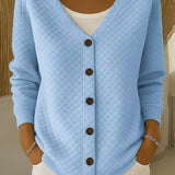Michelle | Cardigan Matelassé à Boutons