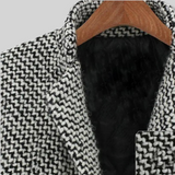 Véronique | Manteau chiné noir et blanc