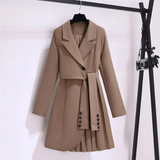 LOUISA | MANTEAU ÉLÉGANT AVEC DÉTAILS PLISSÉS