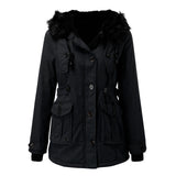 Josiane | Parka capuche fausse fourrure Doudoune