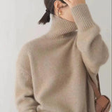 Hélène | Pull à col roulé en tricot torsadé