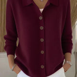 Brigitte | Cardigan boutonné col chemise Pull