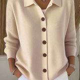Brigitte | Cardigan boutonné col chemise Pull