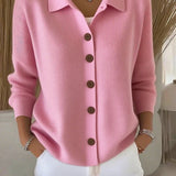 Brigitte | Cardigan boutonné col chemise Pull
