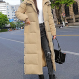 Monique | Long manteau matelassé à capuche